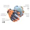 Magid TREX Windstorm Series TRX744 CoolMesh Back Goatskin Leather Palm Impact GloveCut Level A4, PR TRX744XL - alternate 5